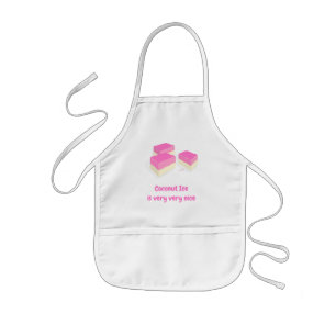 Your text on Coconut Ice - pink & white layers Kid Kids Apron