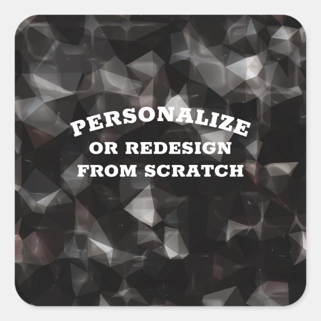 Your Text or Design Here - Create a Custom Square Sticker (Front)