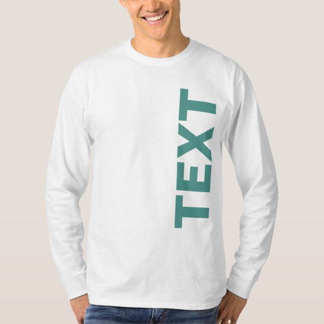 Your Text Or Name Mens Long Sleeve Modern Template T-Shirt (Front)