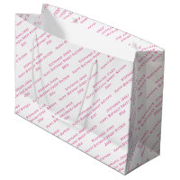Your Text Pattern All Over Print Pink/White