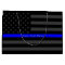 Your Text Personalised Thin Blue Line Grey US Flag