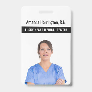 YOUR TEXT & PHOTO badges ID Badge