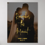 Your Text & Photo Keepsake Remember this Moment Foil Prints<br><div class="desc">Add an elegant personalised touch to home decorations with a unique custom photo and quote gold foil print. Picture and all wording on this template are simple to personalise, including text that reads "Remember this Moment." (IMAGE PLACEMENT TIP: An easy way to centre a photo exactly how you want is...</div>