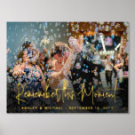 Your Text & Photo Wedding Remember this Moment Foil Prints<br><div class="desc">Add an elegant personalised touch to home decorations with a unique custom photo and quote gold foil print. Picture and all wording on this template are simple to personalise, including text that reads "Remember this Moment." (IMAGE PLACEMENT TIP: An easy way to centre a photo exactly how you want is...</div>