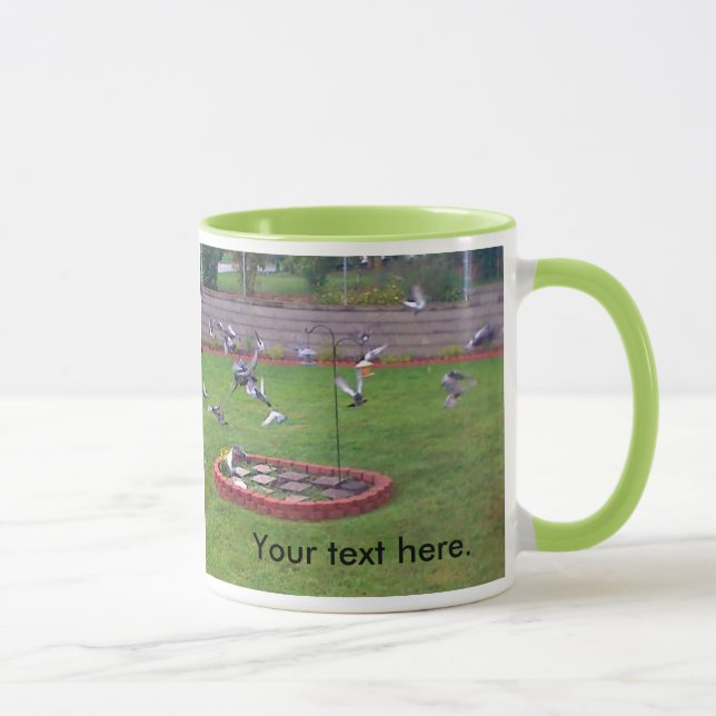 Your text Pigeons Flying Bird Garden Mugs (Right)