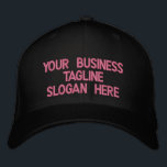 Your Text Promotional Embroidered Baseball Cap<br><div class="desc">Custom Fonts nad Colours - Simple Personalised Design Your Own Custom Text Promotional Business or Modern Personal Baseball Caps / Hats Gifts - Add Your Text - Name - Company / or Number / Letter / Slogan - Tagline / or Website , Phone , E-mail , Social Media Handle ,...</div>