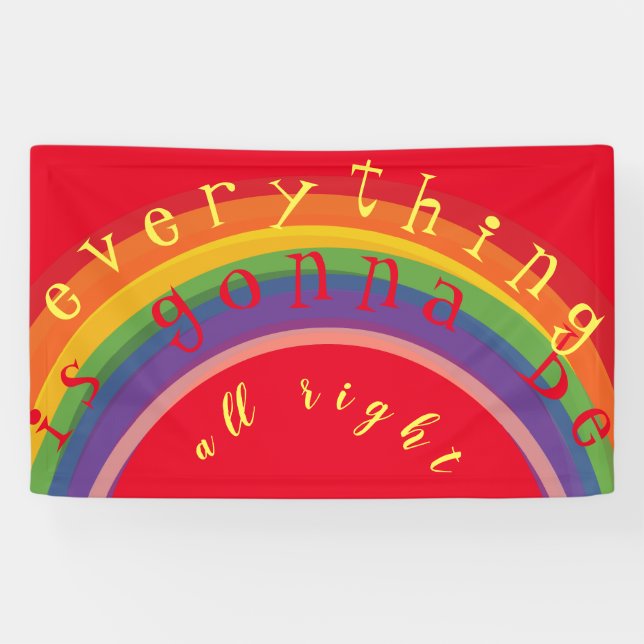 "Your Text " Rainbow Banner (Horizontal)