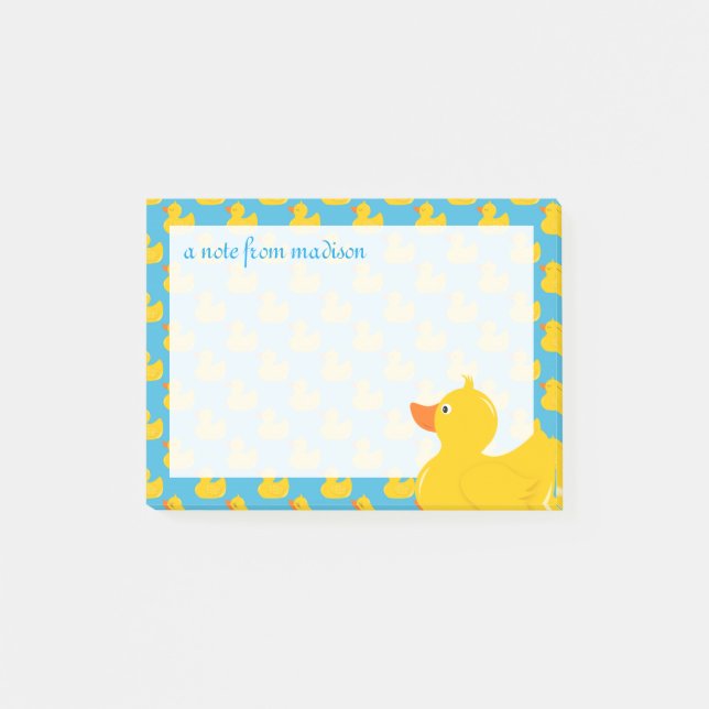 Your Text | Rubber Ducky Post-it Notes (Front)