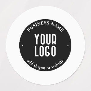 Your Text & Uploaded Logo Editable Black & White