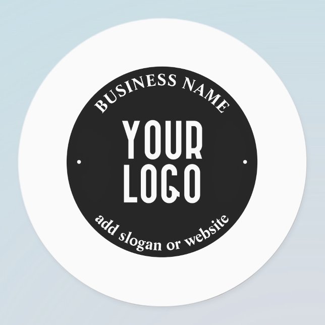 Your Text & Uploaded Logo | Editable Black & White (Creator Uploaded)