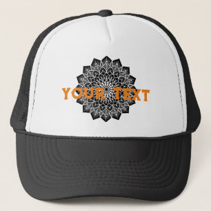 Your Text with Black Diagram image Handsome Cool Trucker Hat
