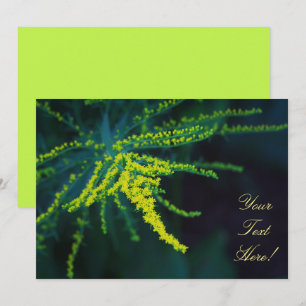 Your Text Yellow Flower Green Fern Invitation