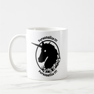 YOUR TEXT Zombie Unicorn Coffee Mug