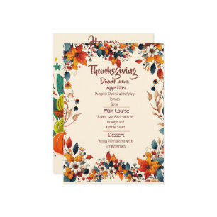 YOUR THANKSGIVING DINNER WITH A CUSTOMIZED MENU 