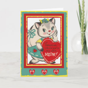 Your the Cat's Meow Retro Valentine Card
