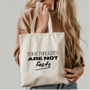 Your Thoughts Are Not Facts OCD Support Quote Tote Bag