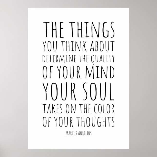 Your thoughts determine the quality of your mind poster (Front)