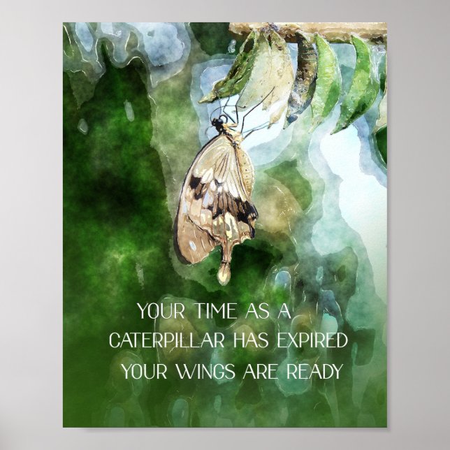 Your Time As Caterpillar Expired Your Wings Ready Poster (Front)