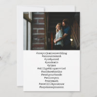Your Top 12 Hashtags Photo Postponed Wedding
