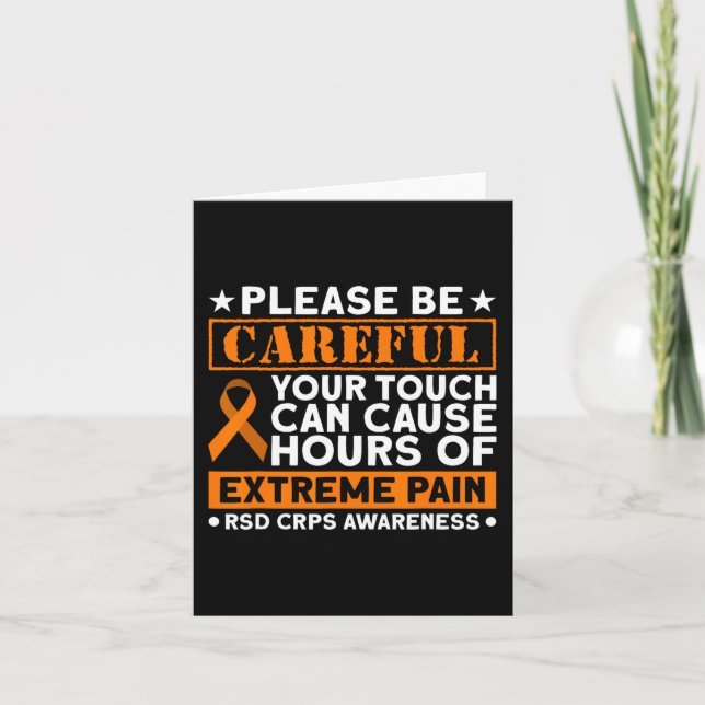 Your Touch Can Cause Extreme Pain RSD CRPS Awarene Card (Front)