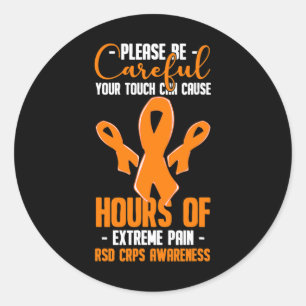 Your Touch Can Cause Extreme Pain Support CRPS Awa Classic Round Sticker