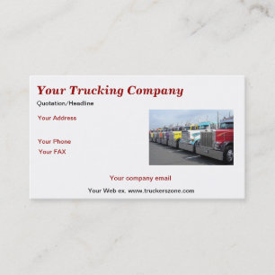 Your Trucking Company Business Card