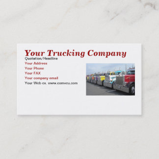 Your Trucking Company Business Card