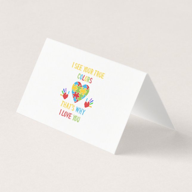 Your True Colors Autism Business Card (Front)