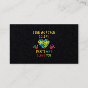 Your True Colors Autism Business Card