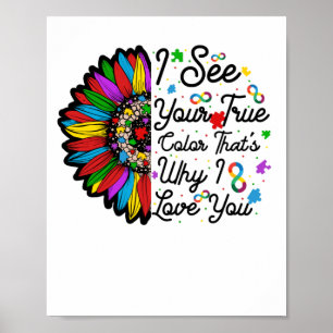 Your True Colour Infinity Rainbow Neurodiversity Poster