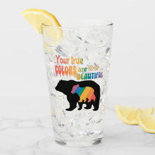 Your True Colours Are Beautiful – Bear Silhouette Glass