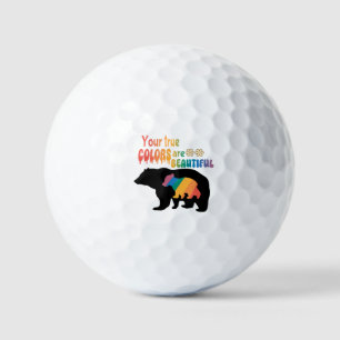 Your True Colours Are Beautiful – Bear Silhouette Golf Balls