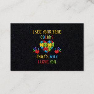 Your True Colours Autism Business Card