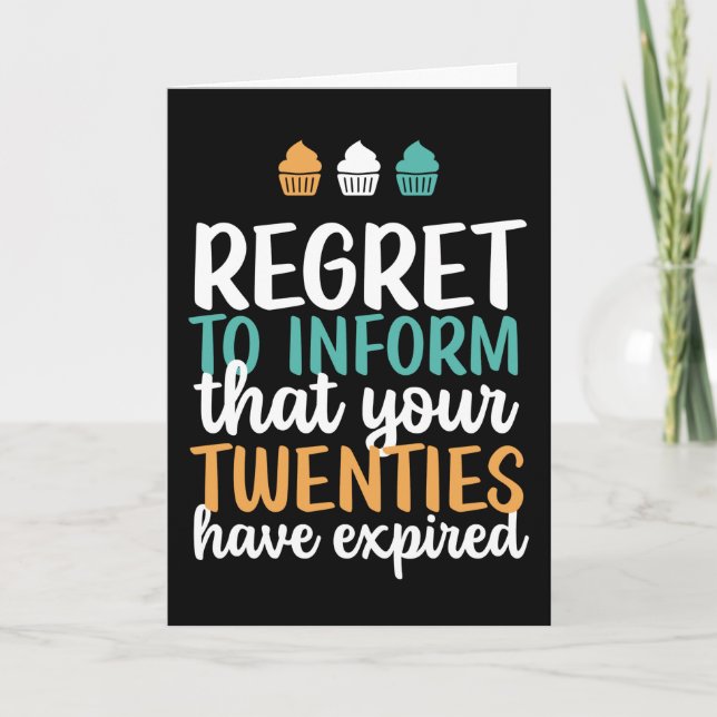 Your Twenties Have Expired Funny 30th Birthday Card (Front)