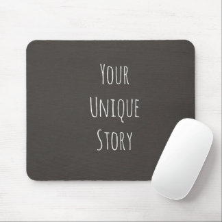 Your Unique Story Minimalist Dark Grey Mouse Pad, Mat