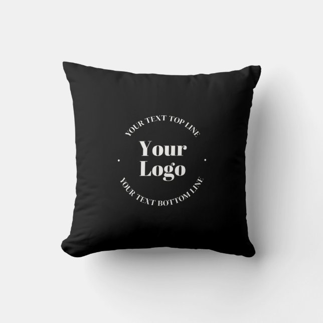 Your Uploaded Business Logo or other Design Cushion (Front)