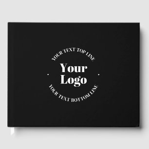 Your Uploaded Business Logo or other Design Guest Book