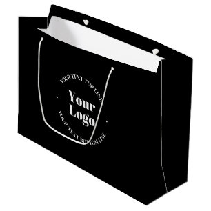 Your Uploaded Business Logo or other Design Large Gift Bag