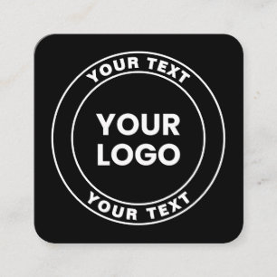 Your Uploaded Logo + Bold Circular Text  Enclosure Card