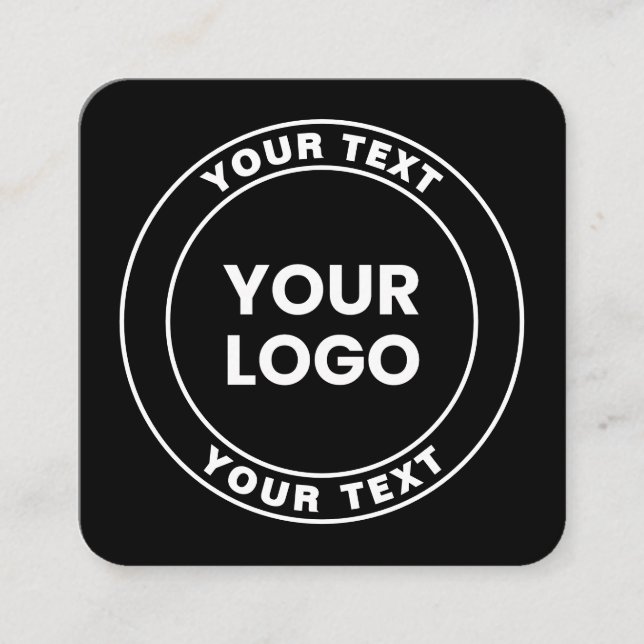 Your Uploaded Logo + Bold Circular Text  Enclosure Card (Front)