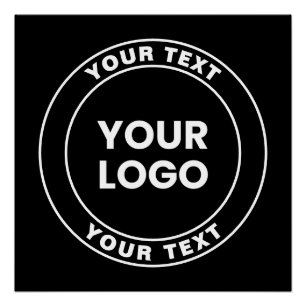 Your Uploaded Logo + Bold Circular Text  Poster