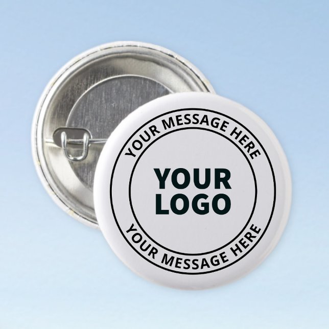 Your Uploaded Logo + Editable Circular Text  3 Cm Round Badge (Creator Uploaded)