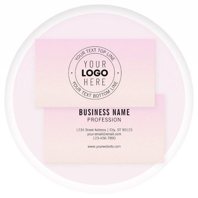 Your Uploaded Logo | Editable Circular Text  Business Card (Creator Uploaded)