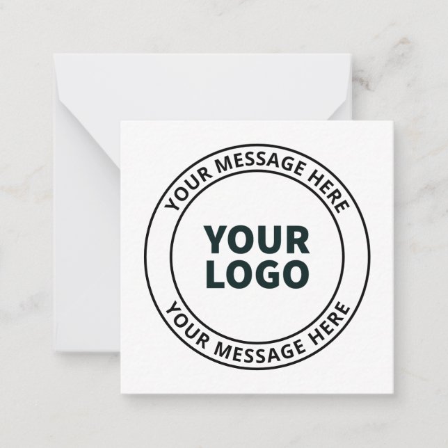 Your Uploaded Logo + Editable Circular Text  Card (Front)