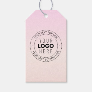 Your Uploaded Logo   Editable Circular Text  Gift Tags
