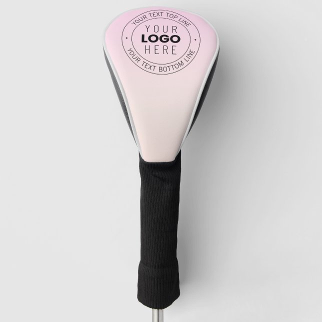 Your Uploaded Logo | Editable Circular Text  Golf Head Cover (Front)