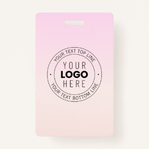 Your Uploaded Logo   Editable Circular Text  ID Badge