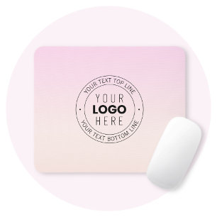 Your Uploaded Logo   Editable Circular Text  Mouse Mat