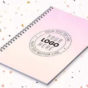 Your Uploaded Logo   Editable Circular Text  Notebook