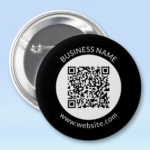 Your Uploaded QR code   Editable Text & Colors 6 Cm Round Badge